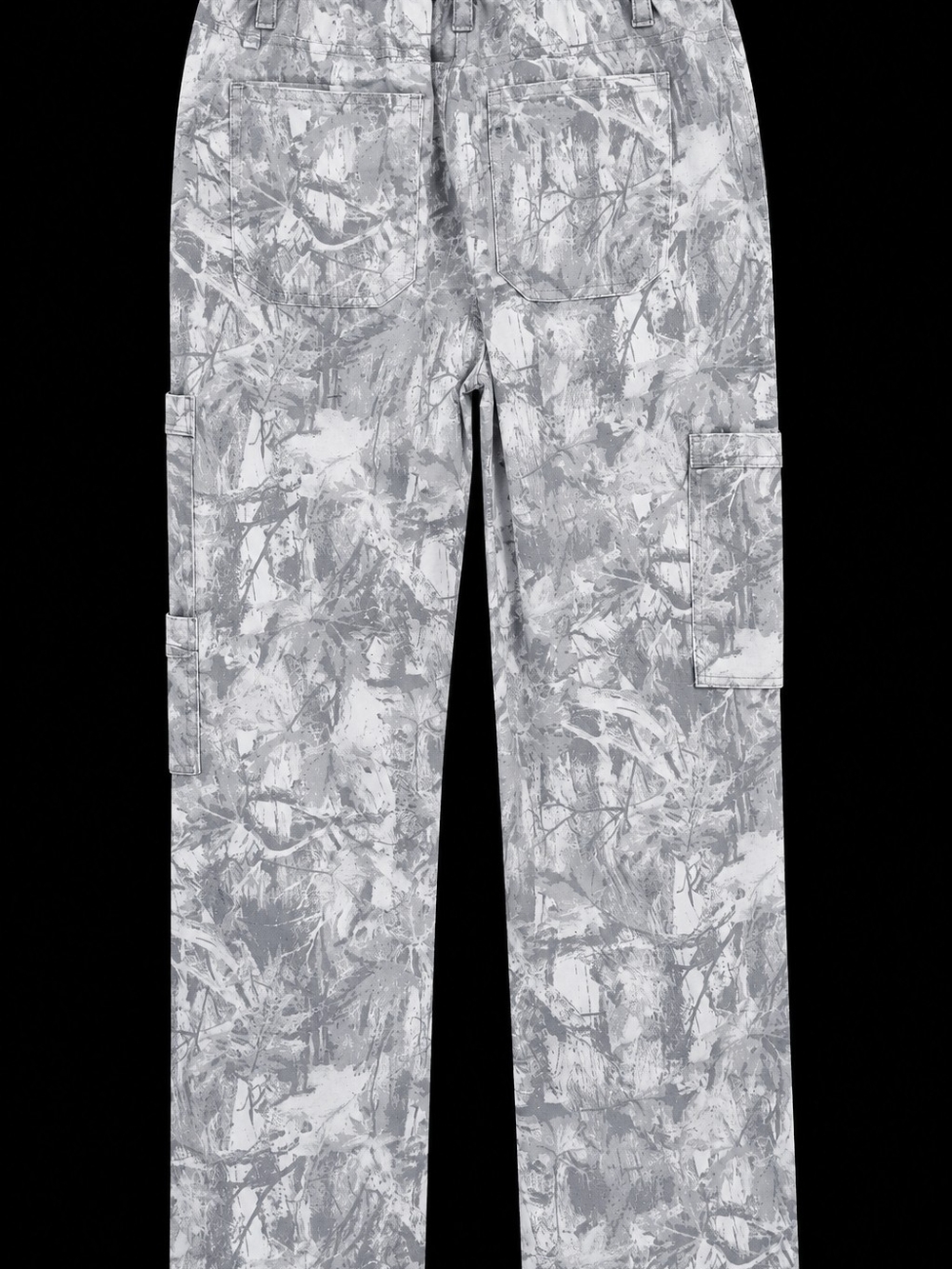 Women's Gray Camouflage Cargo Pants - Long Inseam - No Boundaries